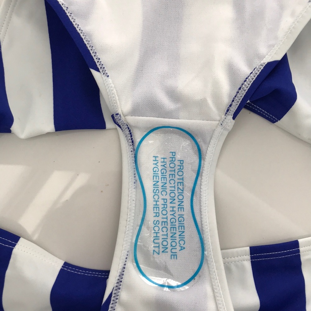 Heat stripped bikini bottom blue white  xl woman - Picture 5 of 5